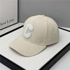 2024 Men's Autumn/Winter Corduroy Patchwork Baseball Cap with C Logo, Korean Style