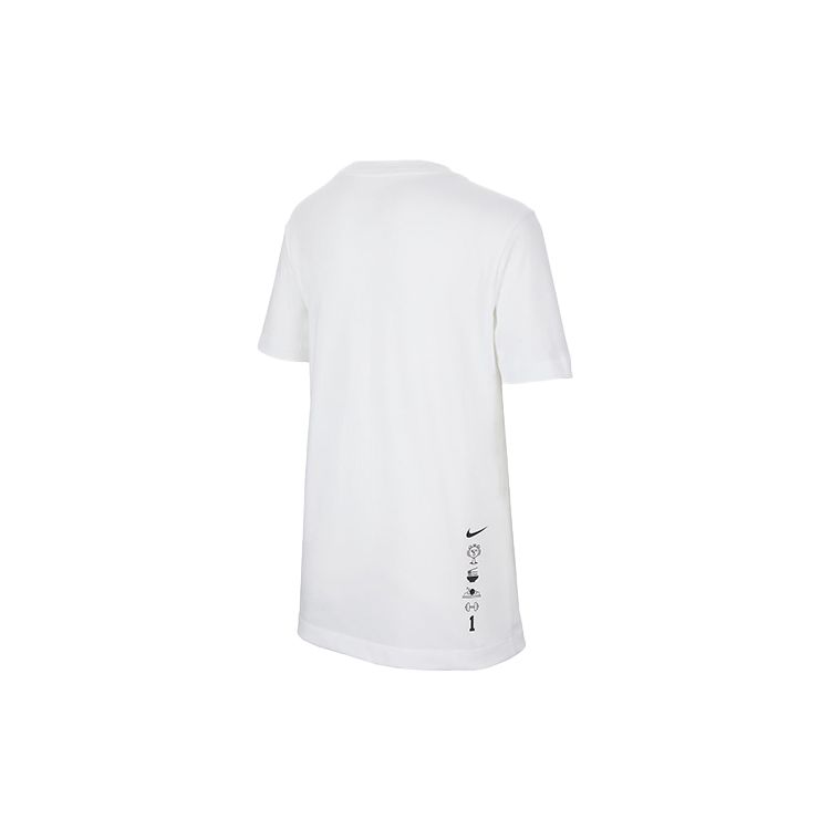 Nike SS23 High Basketball Series T-Shirt Legend CHBL Logo Print Round Neck Casual Quick-Dry Short Sleeve Kids Tops White HF6166100