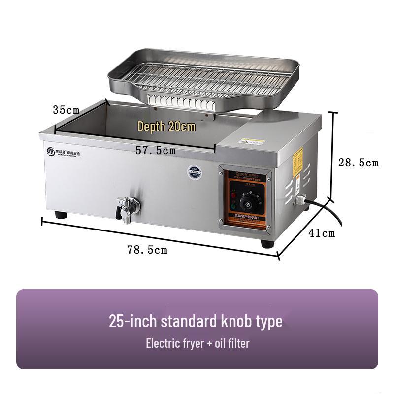 Commercial Deep Fryer: Multi-Functional Large Capacity Automatic Electric Fryer for Dough Sticks and Twists.