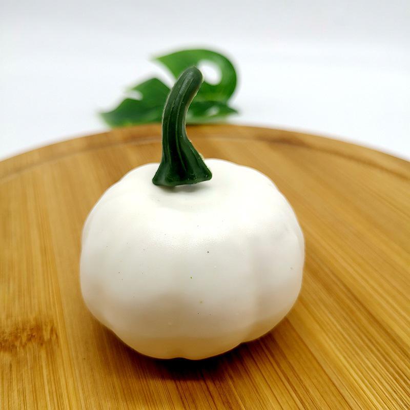 White and Yellow Pumpkin Model for Halloween and Christmas Decoration Wreaths