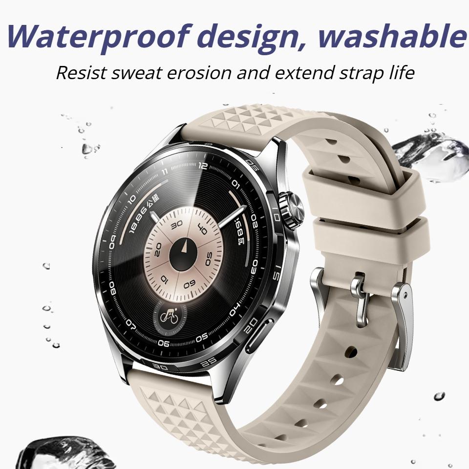 20mm 22mm Sports Silicone Band For Huawei Watch GT6 GT5 GT 4Pro 46mm Strap Bracelet For Samsung Galaxy Watch 7 6 5 4 Replacement Breathable Wristband