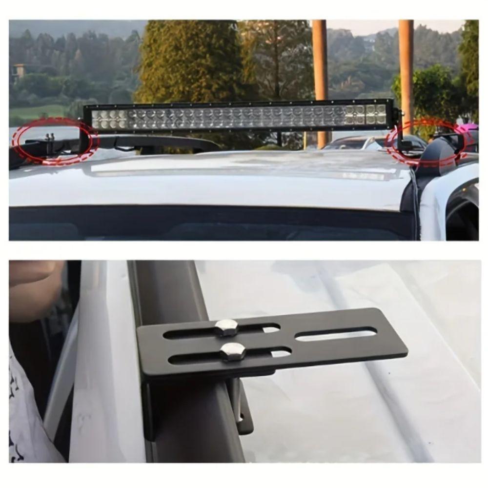 1 PC Universal Fit Crossbar Mounting Holder No-Drill Installation Light Bar Mount  SUV Vehicles