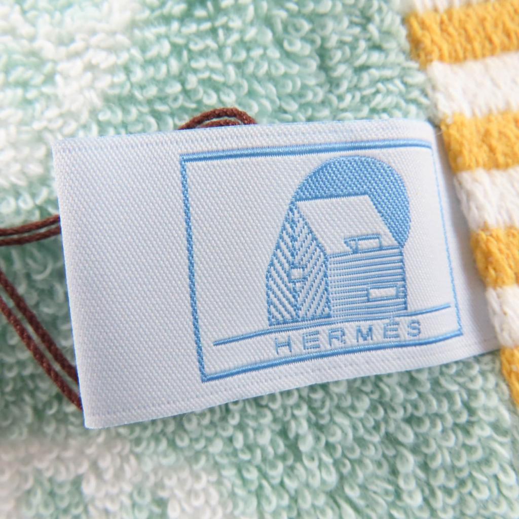 Pristine HERMES towel Bag Face towel Beach towel cotton Women Used