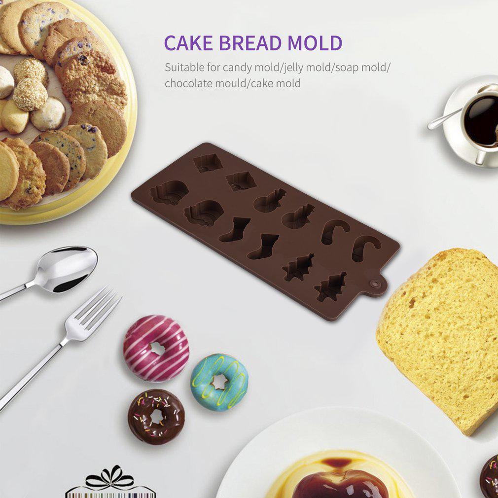 2 PCS Ungfu Mall 12 Grid 6 Patterns Christmas Chocolate Cake Jelly Ice Silicone Fondant DIY Mould Baking 2 PCS Ungfu Mall 12 Grid 6 Patterns Christmas Chocolate Cake Jelly Ice Silicone Fondant DIY Mould Baking