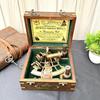 Nautical J Scott Brass Working Sextant With Two Telescope, 12.7 cm Maritime Navigational Instrument With wooden box, Wedding Birthday Annivrsary Gift
