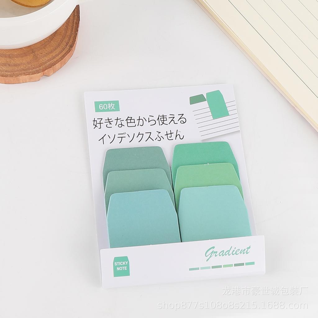 60 Sheets Aesthetic Gradient Index Tabs Colorful Sticky Notes for Planner Journaling Page Markers Office School Supplies