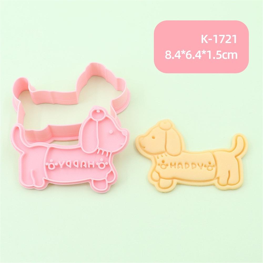 Cookie Mold with Cartoon Dachshund Design, Pet Cookie Mold, Fondant 3D Press-type Baking Tool