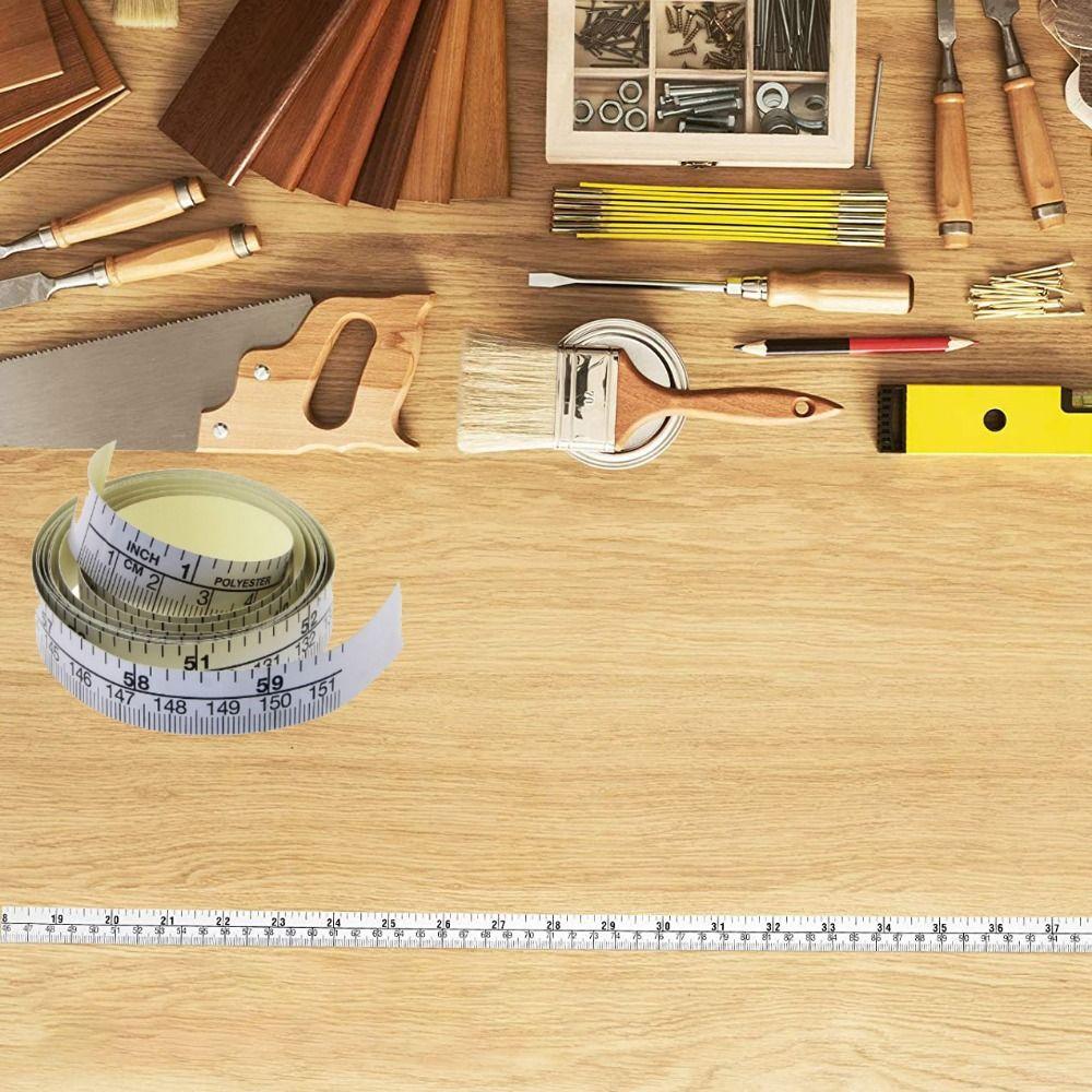 

2023 152cm/60inch Cuttable Silver Household Adhesive Scale Tape Measure Measure Tape Tabletop Ruler 60inch