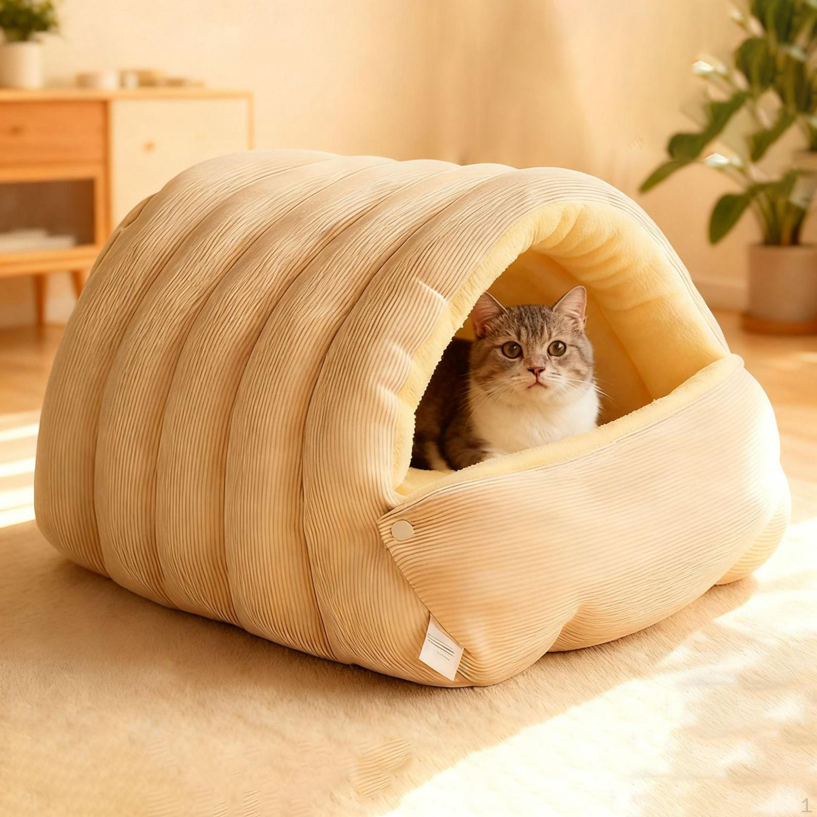 

Made of PP Cotton, Comfortable And Multifunctional, Cat Shelter, Cozy Warm. White M