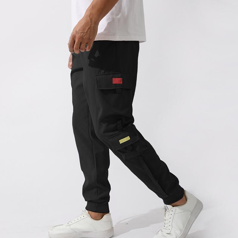 

Повсякденні чоловічі штани-шаровари Штани-карго Чоловічі нові вільні штани з декількома кишенями Мішкуваті штани-карго M