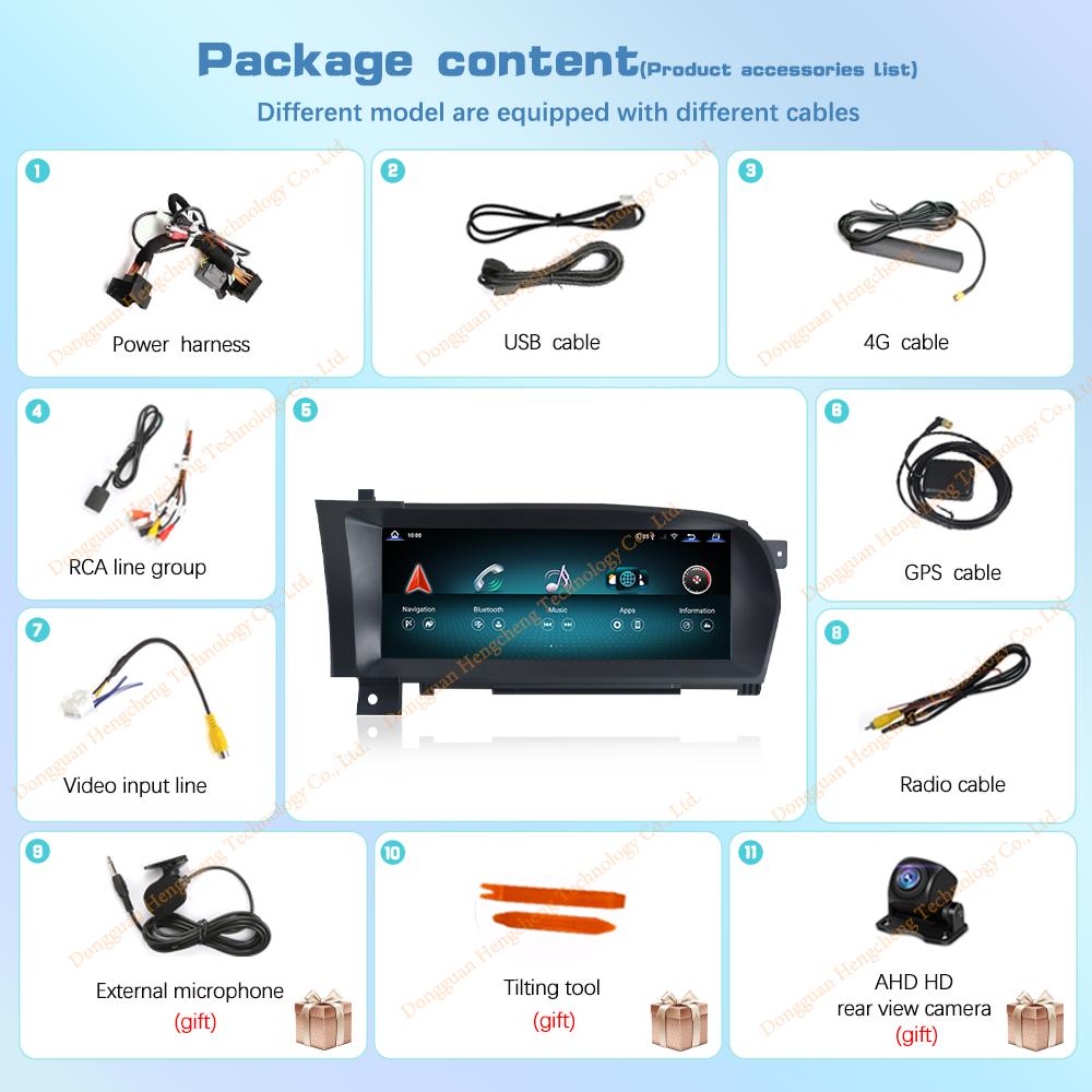 10.25" For Mercedes Benz S Class W221 W222 2006-2013 Car Multimedia Player GPS Navigation Radio Android13 8Core CarPlay 4G Host