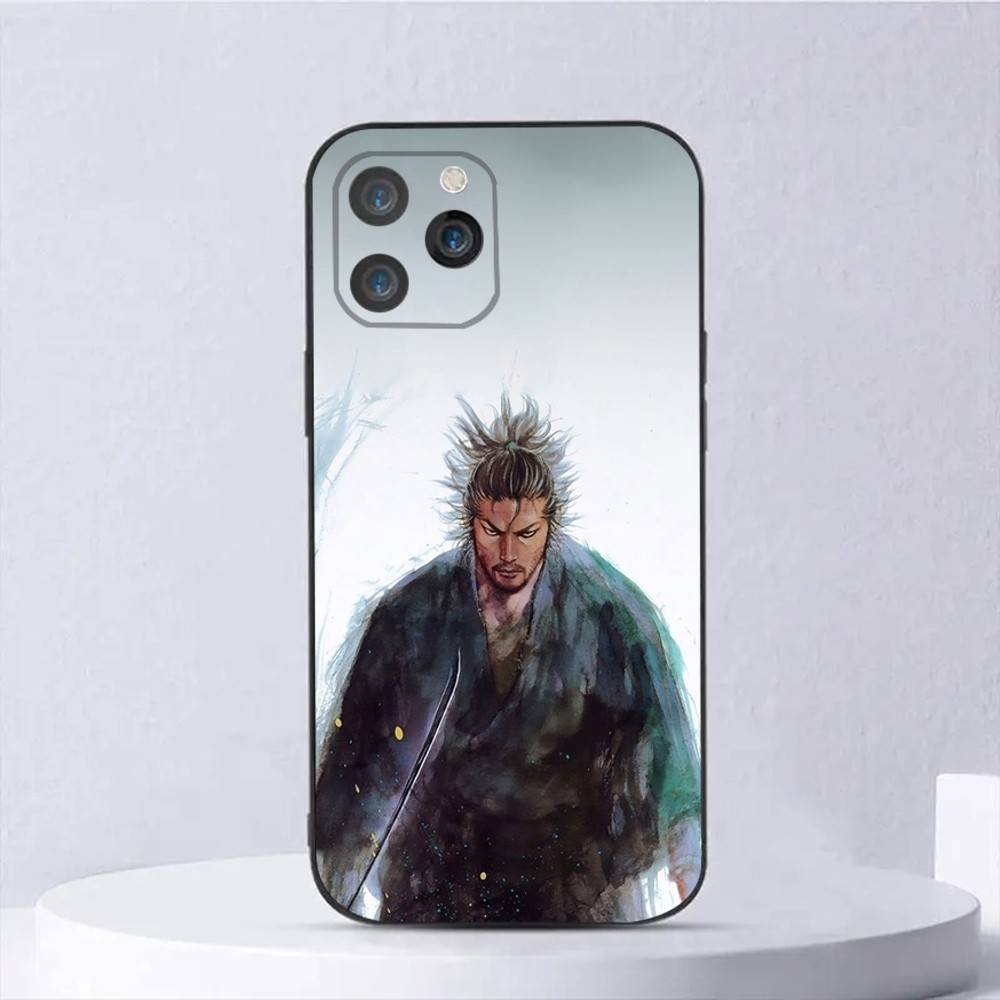 V-Vagabond Manga Phone Case For iPhone 16,15,14,13,12,11,Plus,Pro Max,XS,X,E,SE,Mini Soft Silicone Black Cover