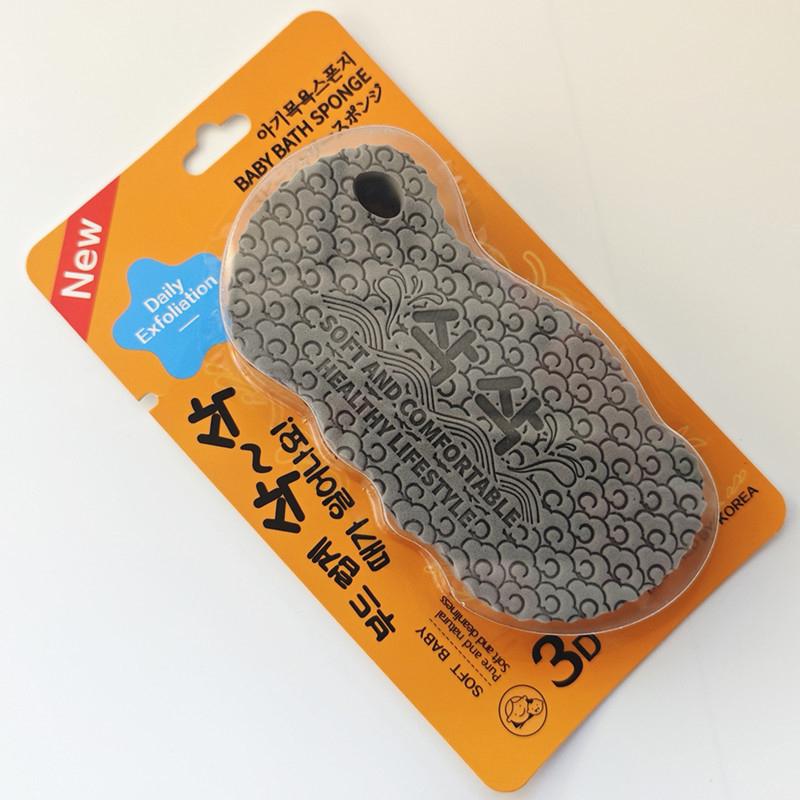 Adults Exfoliating Bath Sponge Brush Mud Rub Painless Body Scrubber Magic Sponge for Deep Cleansing Spa Shower серый