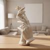 Hand Holding Rose Sculpture Artistic for Entryway Decor