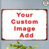 Custom Vintage Metal Sign UV Print Personalized Photo Text Logo Wall Art For Cafe Home Office Wedding Gift