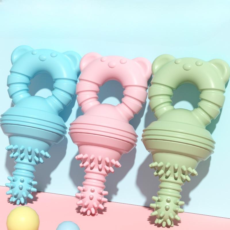 Pachet Nou Jucărie pentru Animale de Companie Jucărie pentru Câini în Formă de Pachet, Set Durabil Minge pentru Dentitie și Băț pentru Dentitie