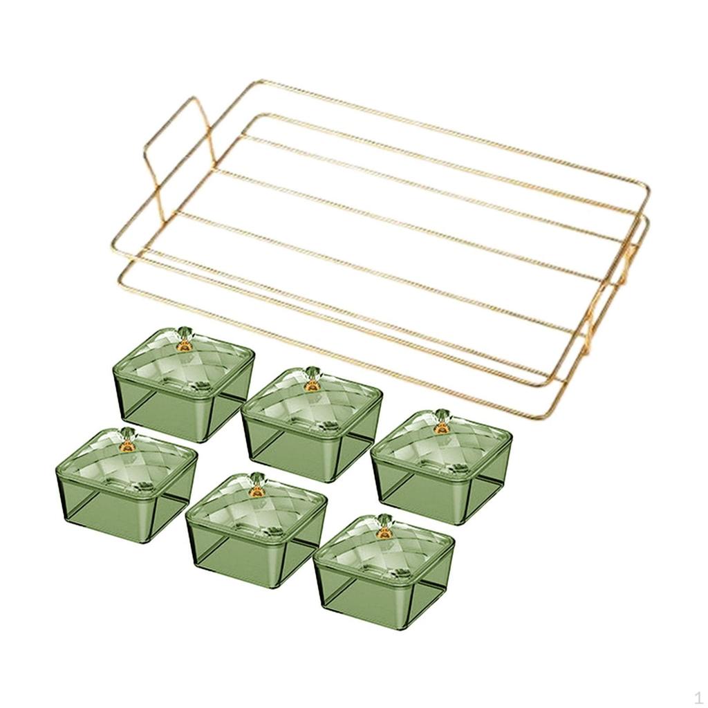 Dried Fruit Tray Food Storage Box Container Snack Serving Plate Divided for Office And