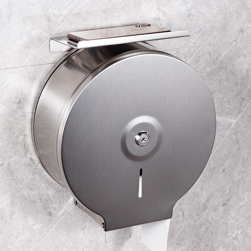 Stainless Steel Waterproof Large Toilet Paper Dispenser for Public and Hotel Bathrooms