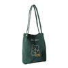 Women Corduroy Shoulder Bags Bear Pattern Ladies Casual Handbag Reusable Large Capacity Tote Bags Casual Female Shopping Bags