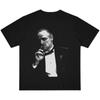 2026 Neuer Pate Corleone Vintage Street Grafikdruck Unisex und Damen Kurzarm Locker Übergröße Rundhals T-Shirts