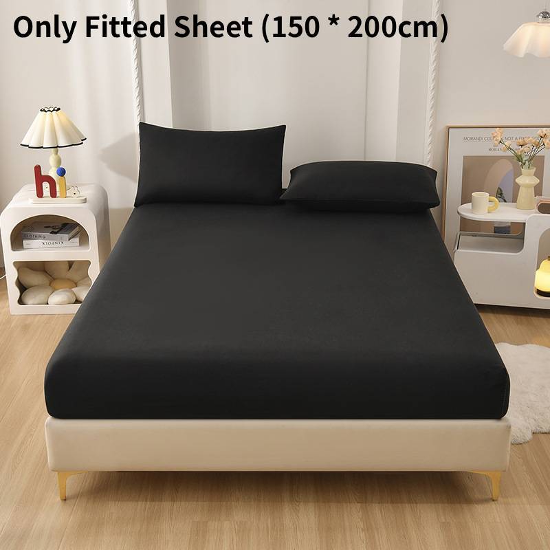 Polyester Fitted Sheet 30cm Deep And Solid Color With Breathable Fabric For Bedroom Use