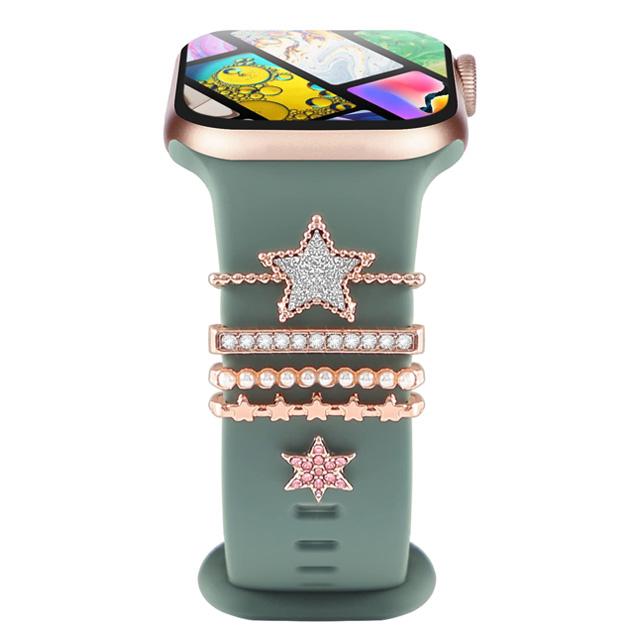 Decoration For Apple watch ultra 2 band 10 9 11 Diamond Jewelry Charms Accessories samsung/Huawei/amazfit strap 20/22mm Bracelet