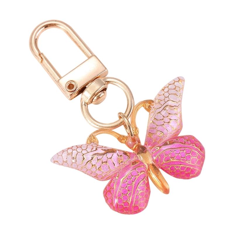 Lightweight Luggage Accessory With Butterfly Shape And Reinforced Metal Hook Fashion Bag Pendant Bags Charm for Women