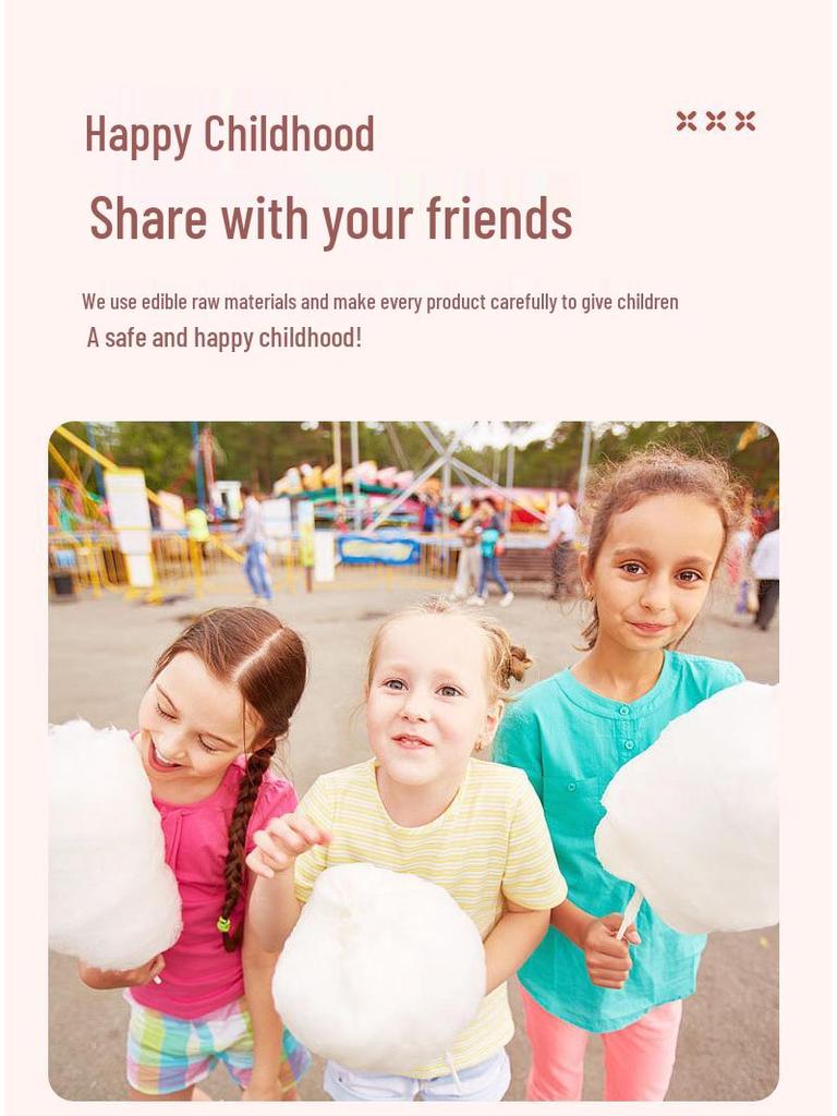 Fully Automatic Mini Cotton Candy Maker for Kids and Home Use