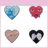 Creative Heart Shaped Metal Brooch With Unique Flame And Skull Design For Trendy Style