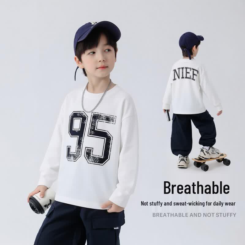 Boys' Cotton Long-Sleeve T-Shirt