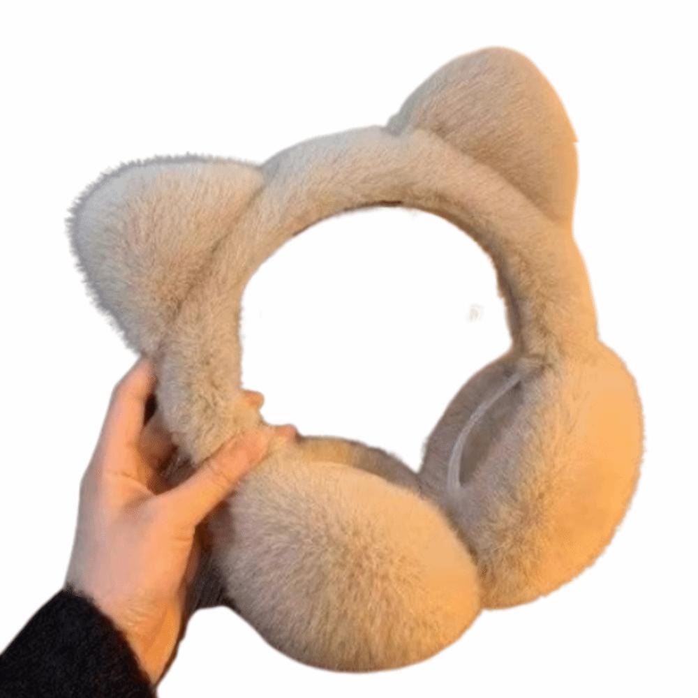 Foldable Warm Earflaps Windproof Cold-proof Ear Mask Kawaii Cat Earmuffs  Outdoors Activities