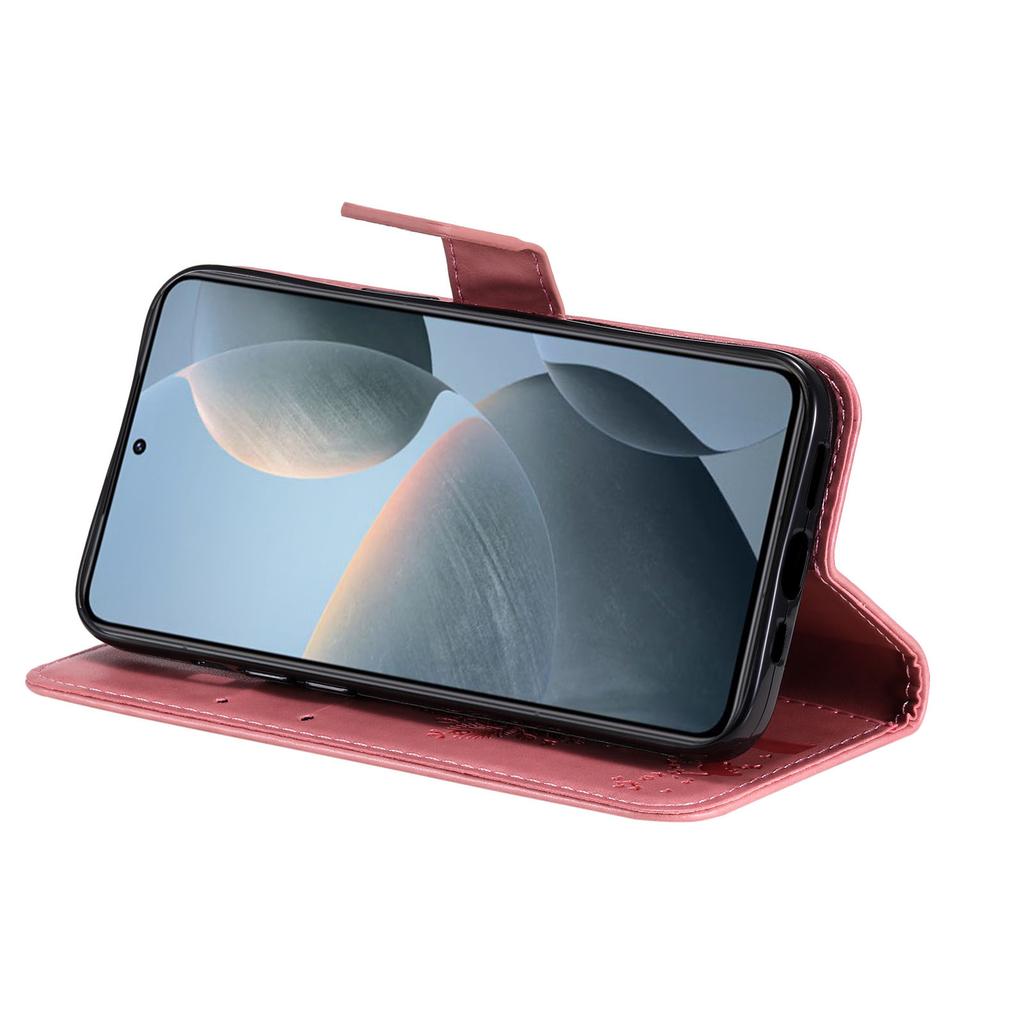 Für Xiaomi 14T Handyhülle mit Ständer Katzenbaum Muster Leder Geldbörse Handyhülle