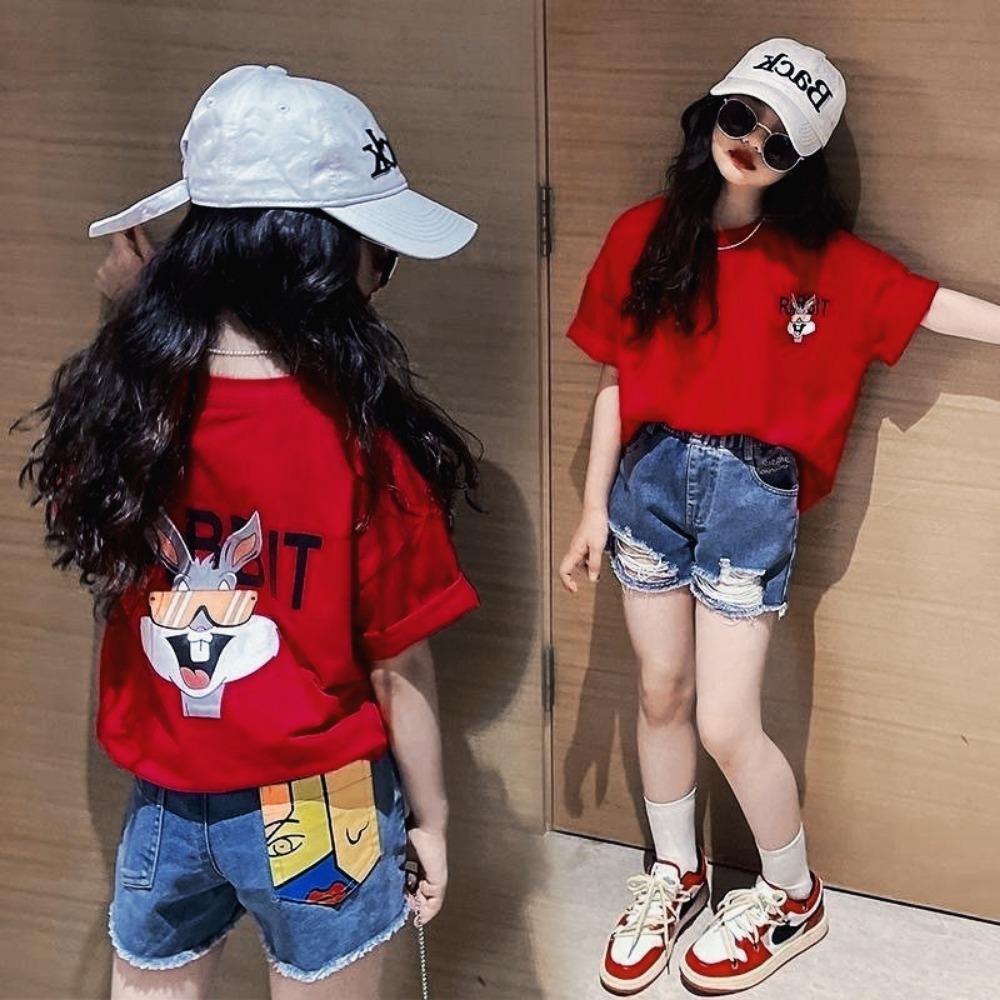 Korean oversized T-shirt with cute print