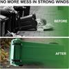 Wheelie Bin Locks - Metal Double Claw Trash Can Lock | 2pcs Adjustable Elastic Lid Straps | Garbage Can Lid Lock with Fixed Hooks