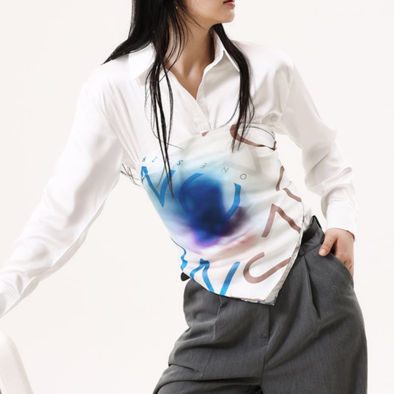 ONSZ Ink Bleeding Logo Silk Scarf