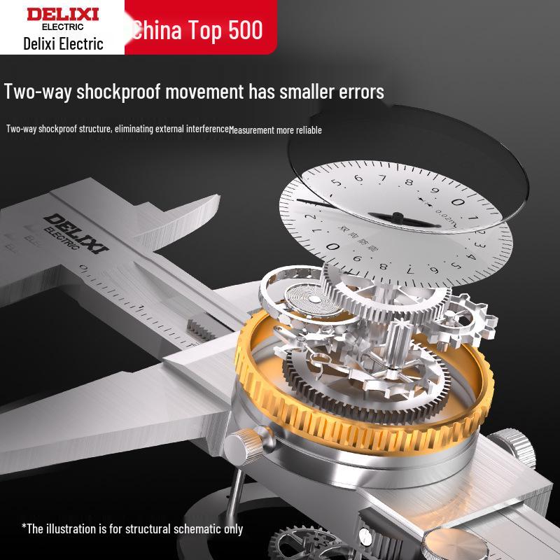 Delixi High Precision 0-300mm Shockproof Stainless Steel Vernier Caliper