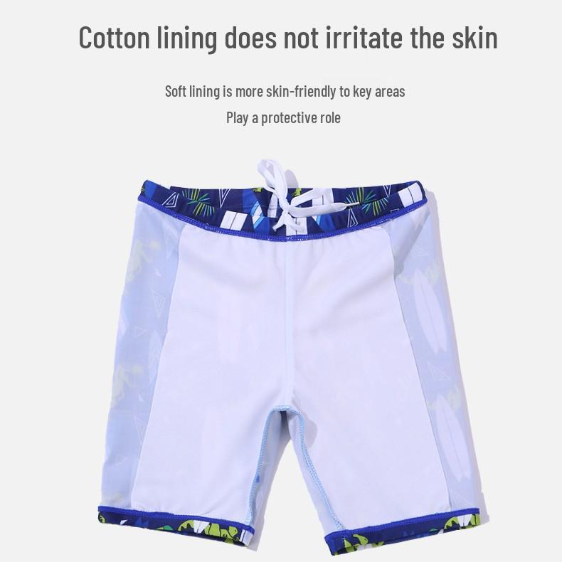 New Boys' Two-Piece High Elastic Quick-Dry Swimsuit Set – Sizes S, M, L