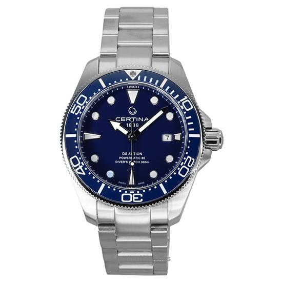 

Чоловічий годинник Certina DS Action Diver з нержавіючої сталі з синім циферблатом, автоматичний C032.607.11.041.00 300M синій