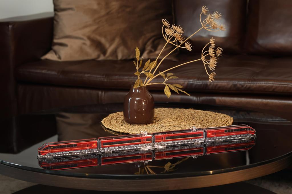 [3D Akuden] Kintetsu Hinotori 4-Car Set (4-Car Set) Acrylic Railway Model Train Assembly Kit Crystal Gift Hobby Gift