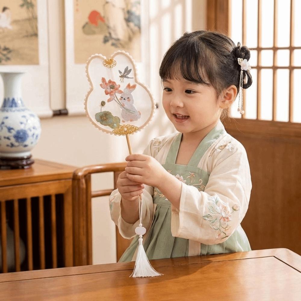 Handheld Ancient Style Fan Rabbit Shaped Dance Fan Decorative Fan Hanfu Fan  Stage Performance