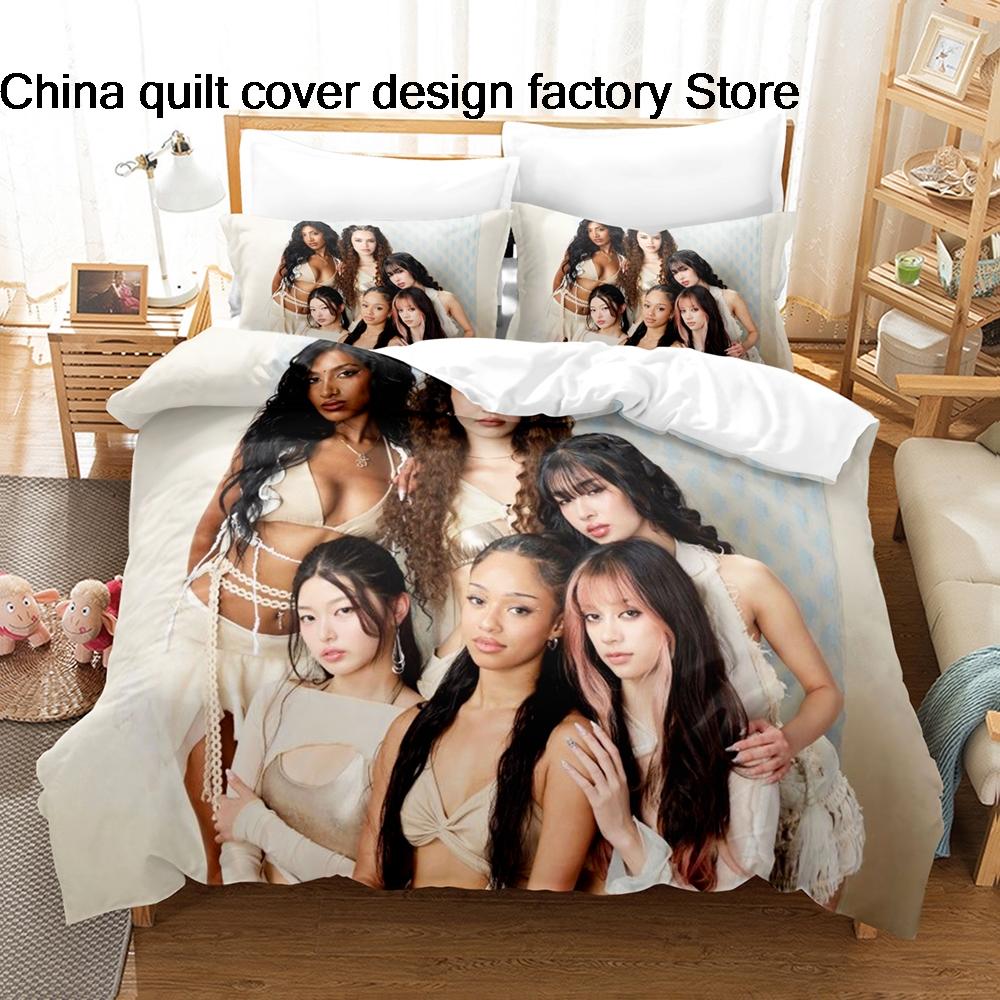 New Personality KATSEYE2 Bedding Set Single Twin Full Queen King Size Bed Set Kids Bedroom Duvetcover Sets Personality KATSEYE