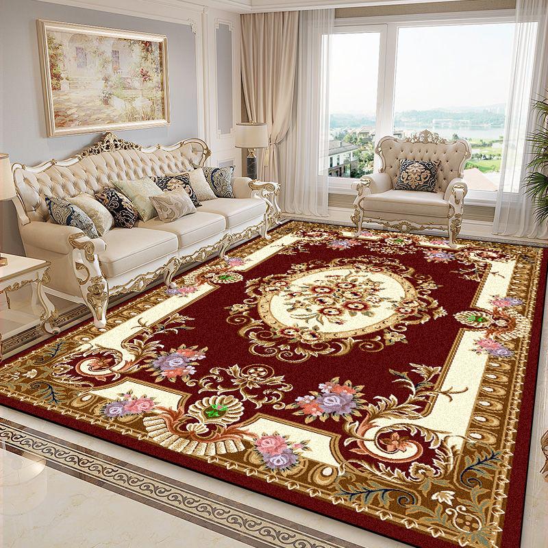 Koberce s květinovou výzdobou v evropském stylu Dekorace obývacího pokoje Luxusní koberce Domácí pohovková zóna Podložka pod nohy Protiskluzová Pokoj Ložnice Salonek Koberec