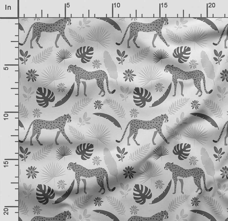 Soimoi Animals Print, Bavlna Cambric, Prošívací tkanina prodávaná The Yard 42 palců široká, bavlněná tkanina střední gramáže, Šicí potřeby,