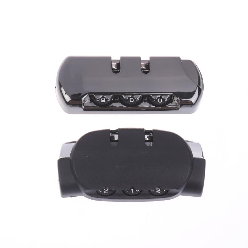 2Sets 3 Digits Luggage Lock Zinc Alloy Lock Catch Plastic Frosted Appearance Suitcase Password Security Lock With Screws