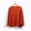 High-End 2026 Pleated Plus Size Loose Shirt - Versatile for Autumn and Spring Lazy Casual Style