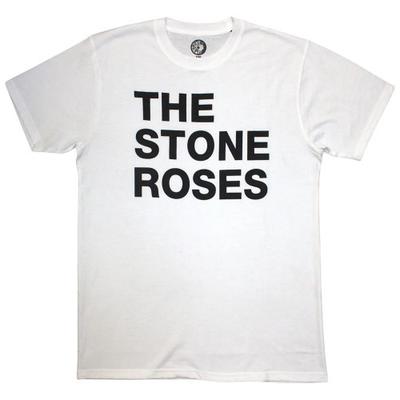 The Stone Roses Unisex Adult Left Justified Jumbo Text T-Shirt
