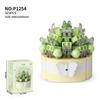Flower Succulents Building Blocks Everlasting Flower Bonsai Tree Gardens Romantic Bricks DIY Potted Plants Model Kids Kits Toys