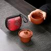 Miniaturní kempingová čajová sada - Nerozbitný keramický sólo hrnek s cestovním pouzdrem Ultralehká přenosná sada na vaření
