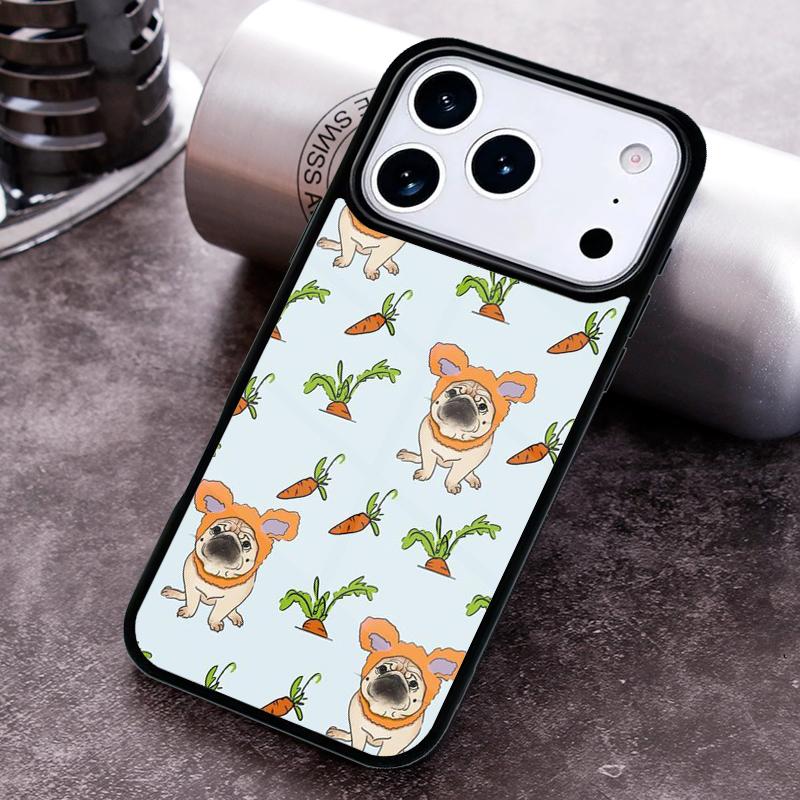 

Cute Pug Dog Phone Case For iPhone 17 16 15 14 13 12 11 Pro Max Plus 17Air Soft Silicone Cover iPhone 15