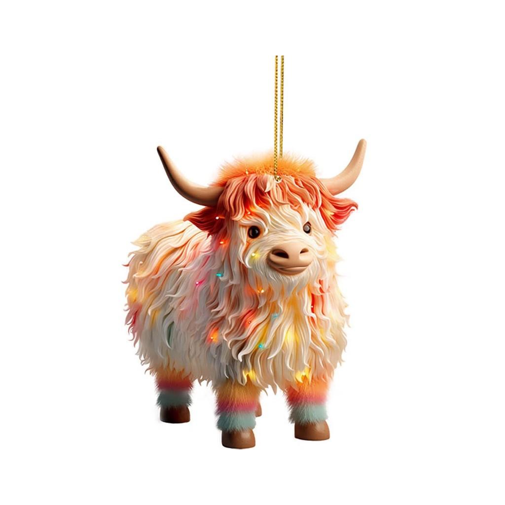 

Cow Festive Cartoon Car Accessory In Bright Acrylic For Fun Interior Vibes StyleM